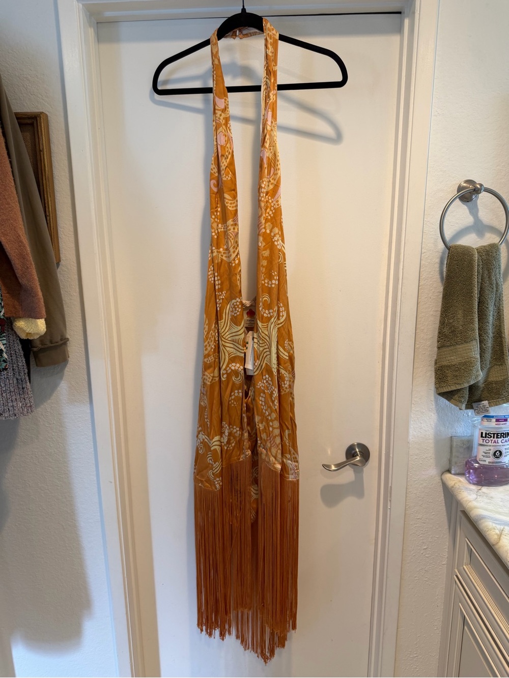 FARM Rio Paisley Fringe Wrap Mini Dress - Picture 4 of 8